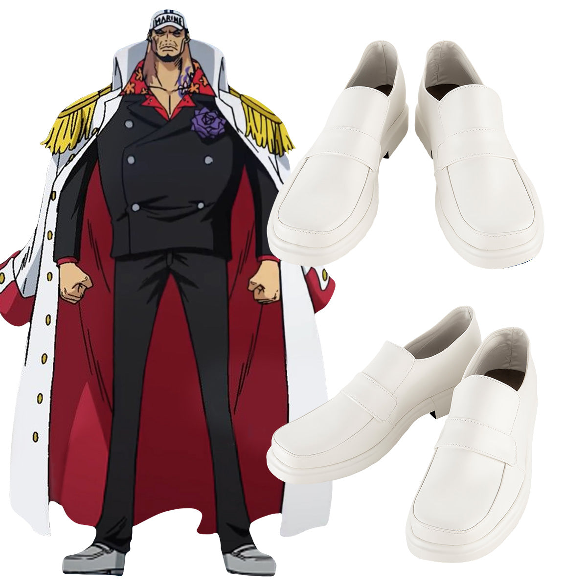 One piece Red File Sakazuki Cosplay Shoes - Tophatter Daily Deals